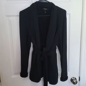Torrid Belted  Black Jacket/Blazer with Pockets Size 00 (L/XL)